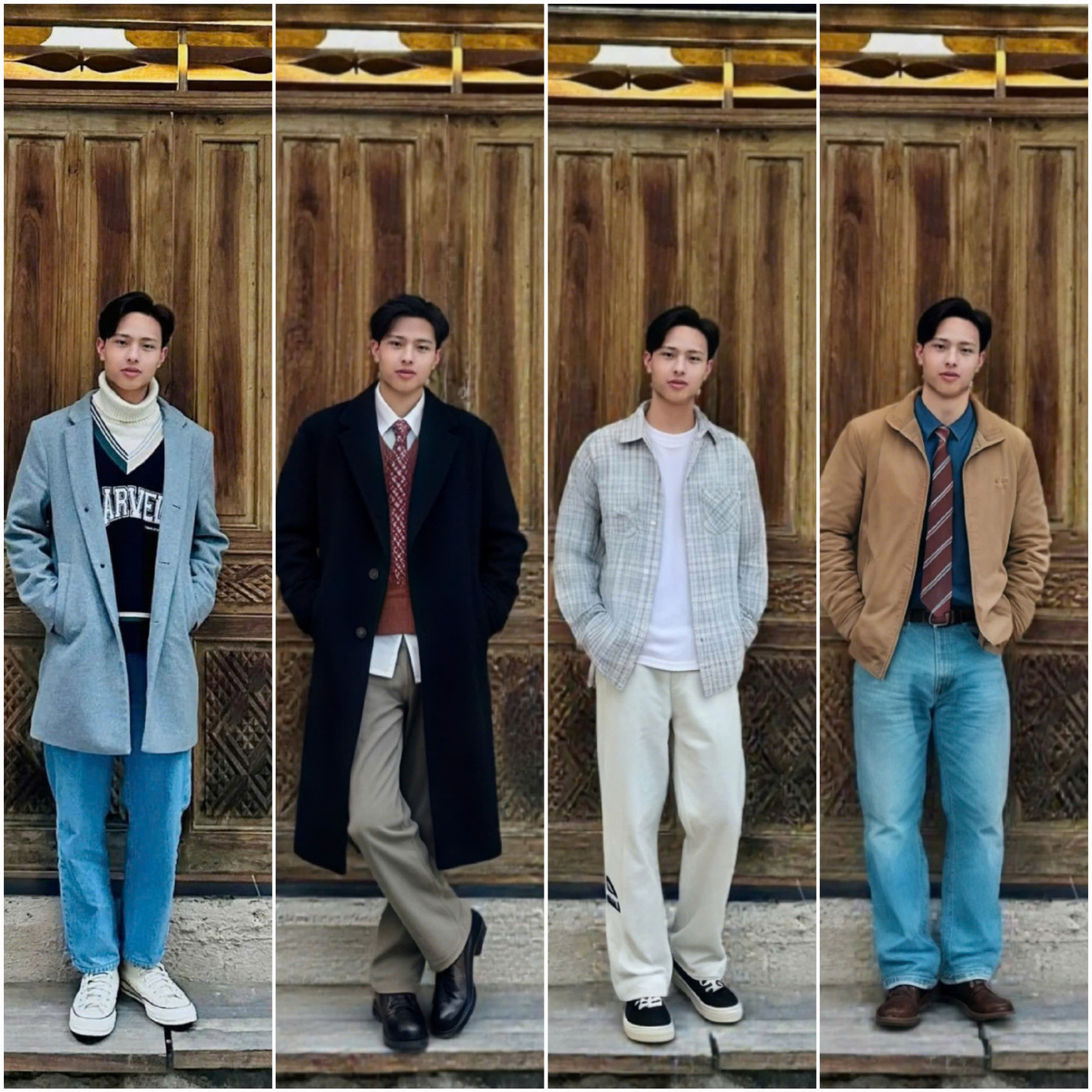 Trọng Huân thử nghiệm thay quần áo bằng AI. (Ảnh: NVCC)