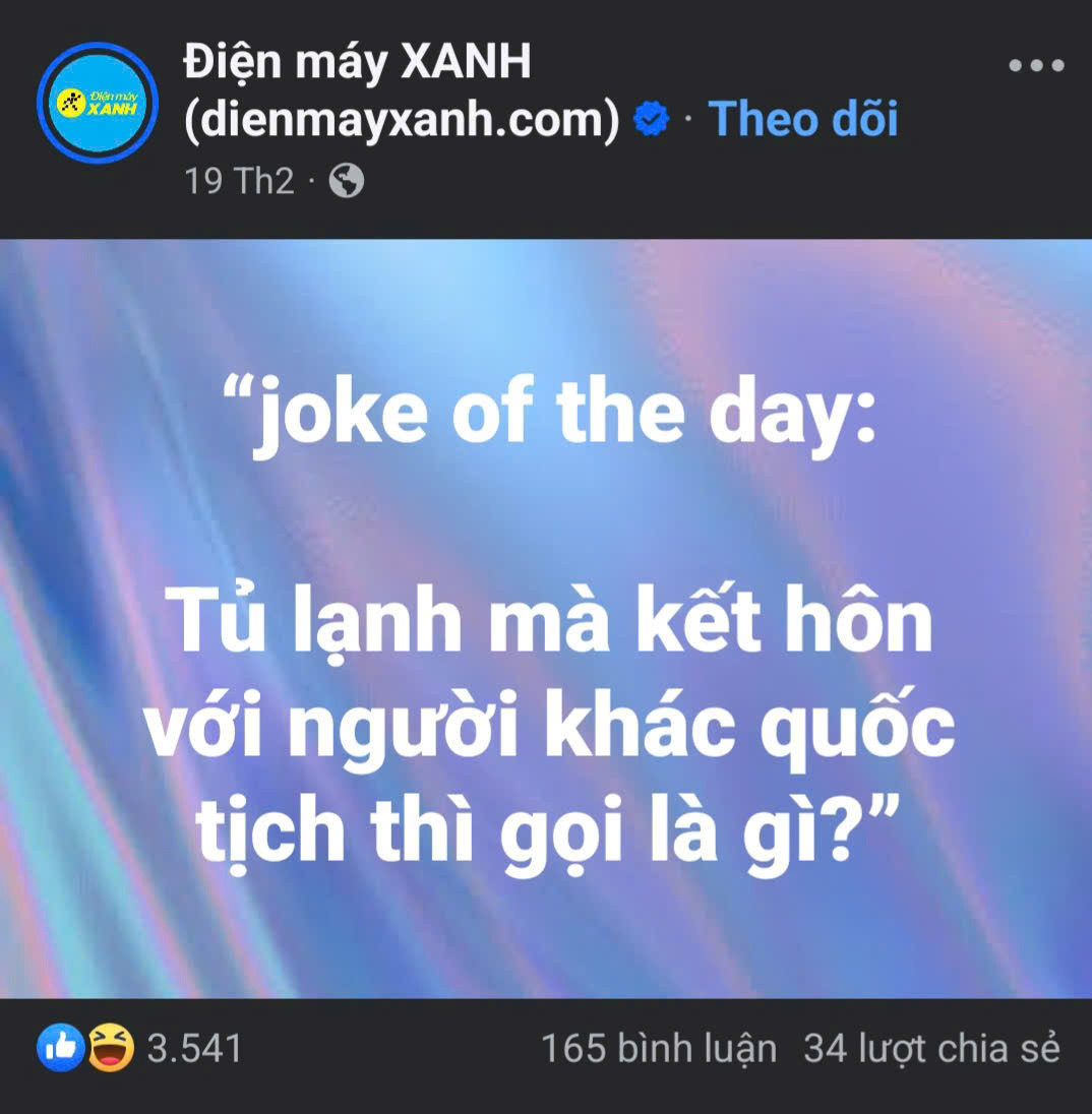 Các thương hiệu nổi tiếng cũng "nhập cuộc" vào đường đua trào lưu "Joke of the day". (Ảnh chụp màn hình)