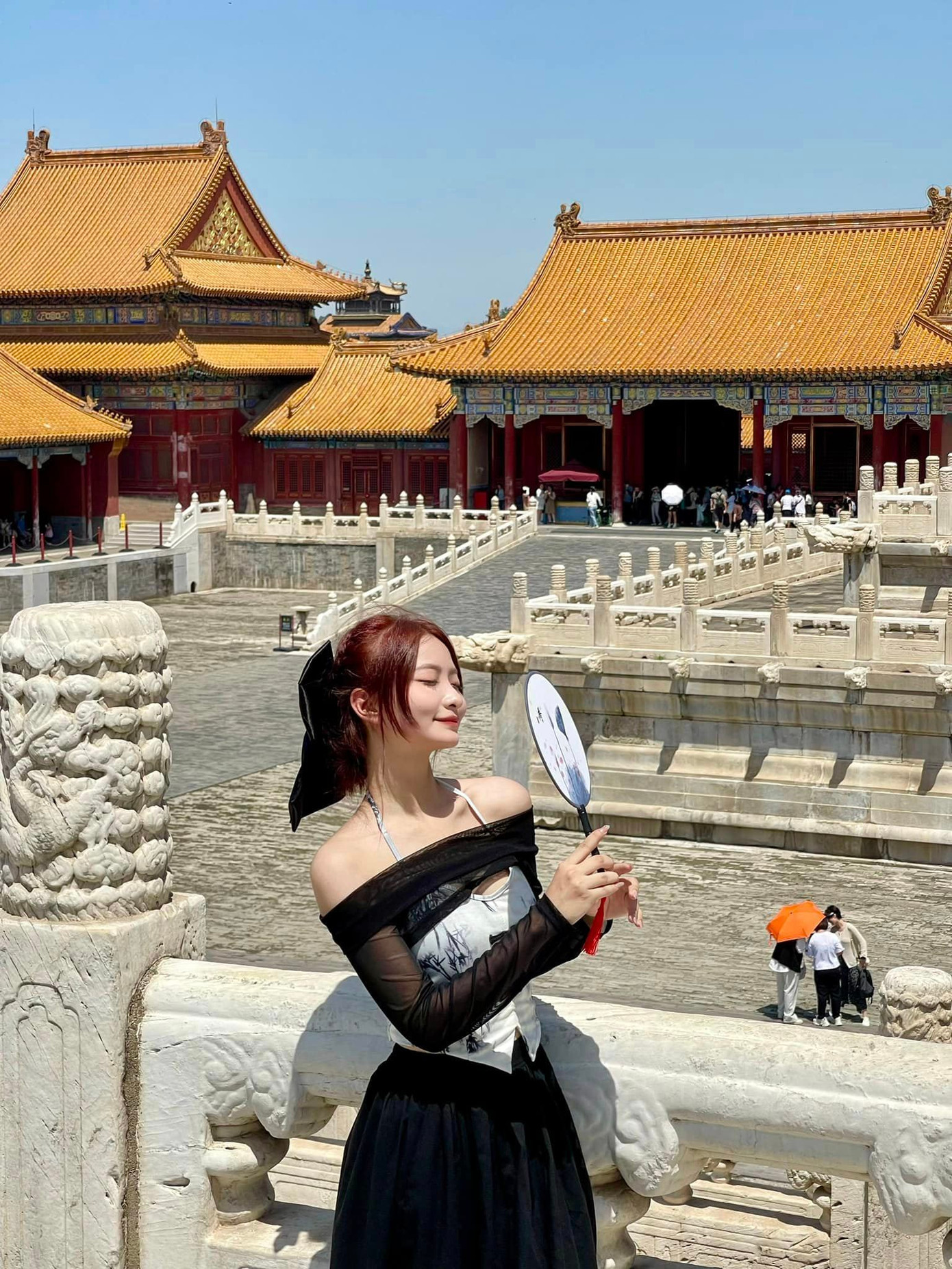 Thu Phương chọn Trung Quốc làm điểm đến cho chuyến du lịch hè năm nay. (Ảnh: NVCC)