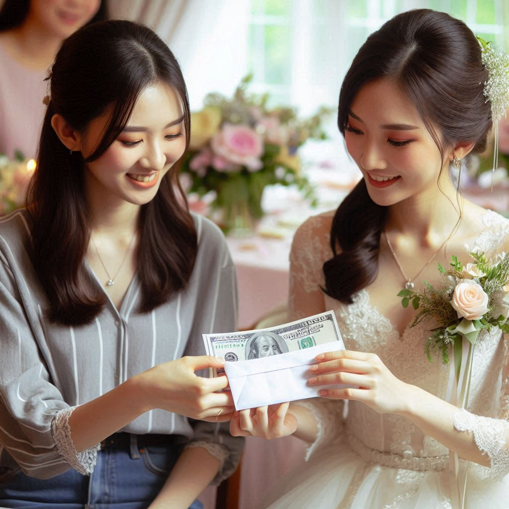 Mừng cưới là câu chuyện không của riêng ai. Ảnh minh hoạ bởi AI