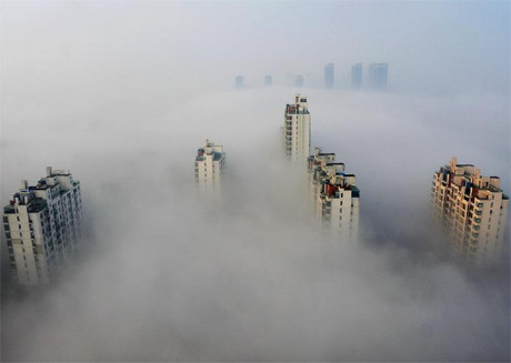 Thành phố Tô Châu những ngày qua chìm trong khói mù