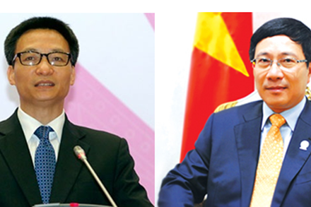 Ông Vũ Đức Đam (trái) và ông Phạm Bình Minh sẽ được Chính phủ đề nghị vào chức phó thủ tướng.