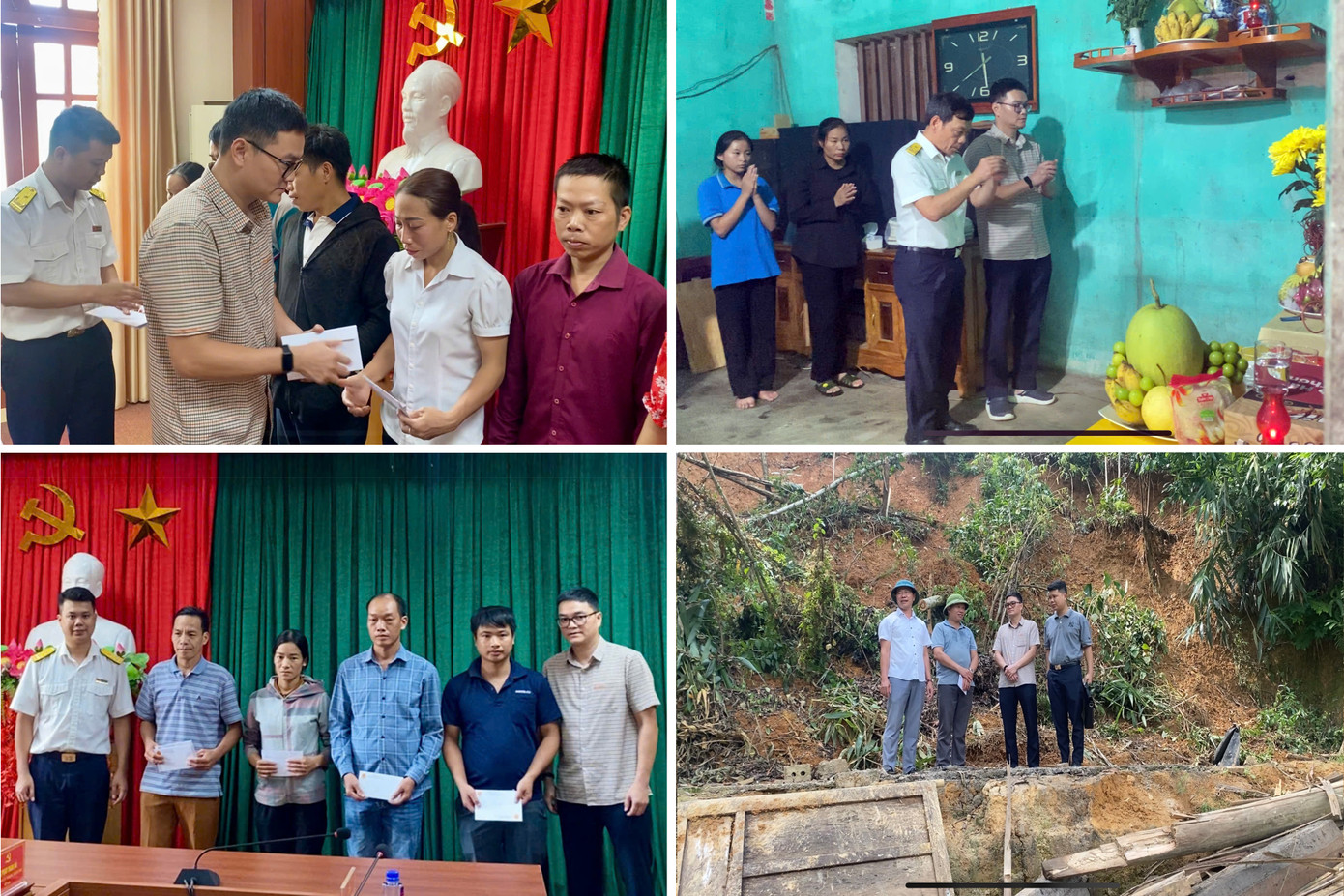 Đoàn công tác của Tổng cục Thuế đến trao ủng hộ và chia sẻ những mất mát không gì bù đắp được cho nhân dân tỉnh Hà Giang và Tuyên Quang.