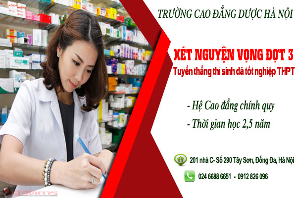Trường Cao đẳng Dược Hà Nội xét nguyện vọng bổ sung - Tuyển thẳng tốt nghiệp THPT ảnh 1