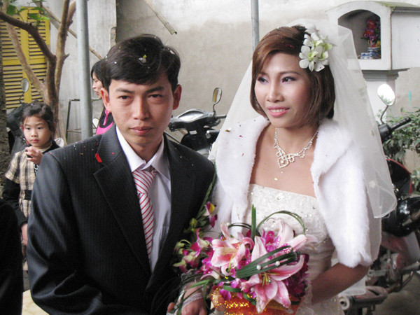 Tình và Thủy trong ngày cưới Ảnh: Phương Nguyên