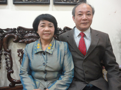 Vợ chồng cựu cán bộ Đoàn Đỗ Đình Tân. Ảnh: K.N. Vợ chồng cựu cán bộ Đoàn Đỗ Đình Tân. Ảnh: K.N