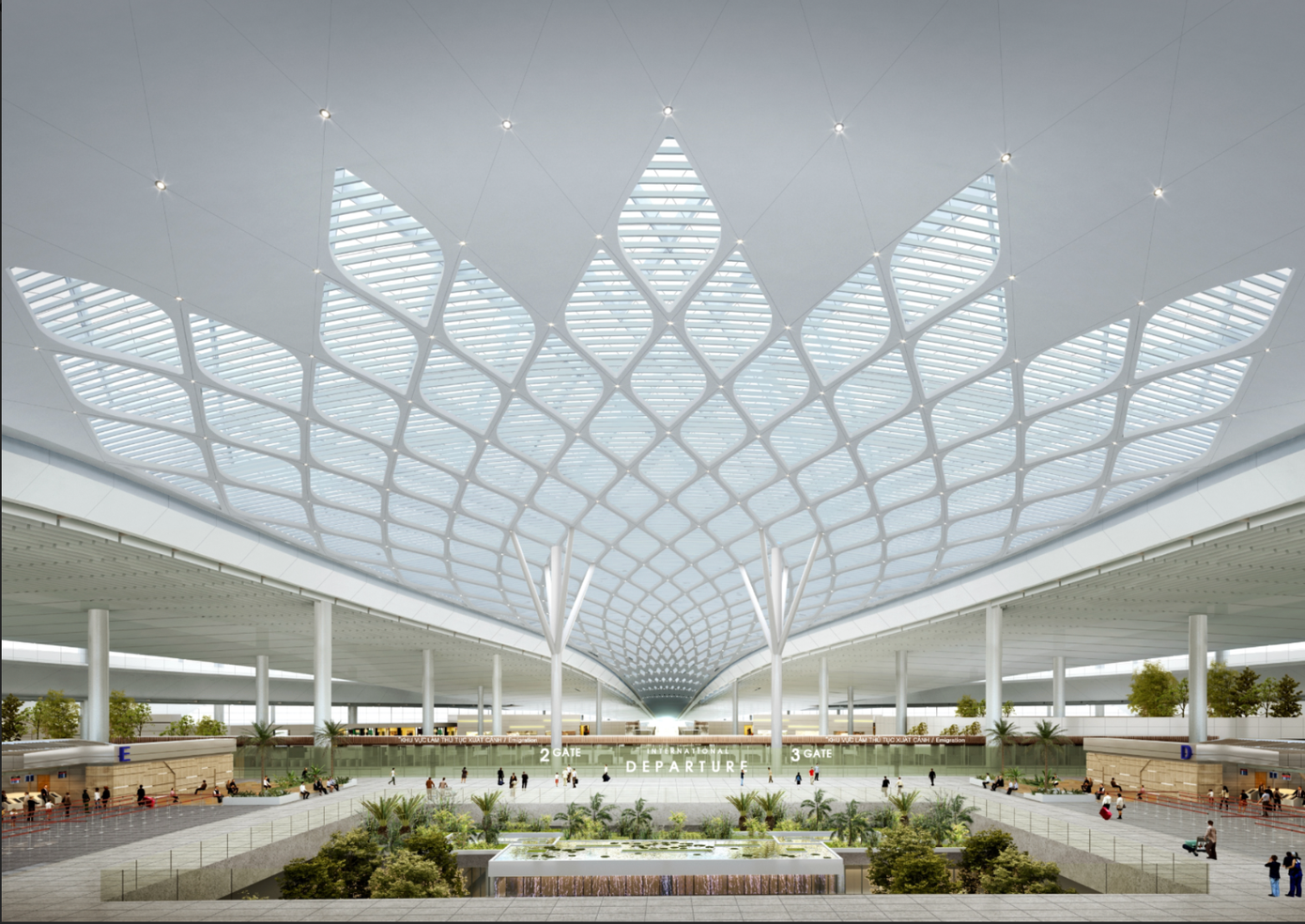 Phối cảnh nhà ga hành khách Cảng HKQT Long Thành. Phối cảnh nhà ga hành khách Cảng HKQT Long Thành.