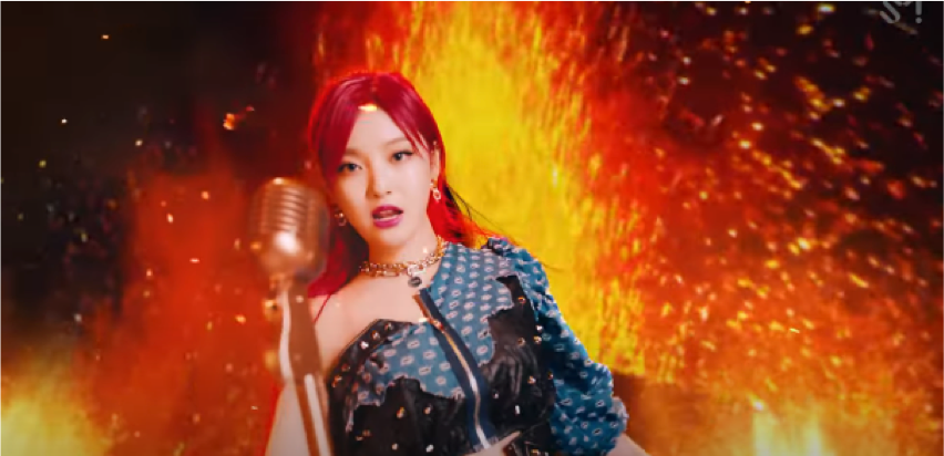 Giọng ca chính NingNing cũng có màn khoe giọng trong Next Level Giọng ca chính NingNing cũng có màn khoe giọng trong Next Level