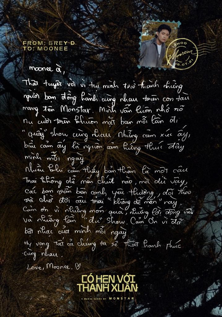 Thư tay gửi fan của Grey D Thư tay gửi fan của Grey D