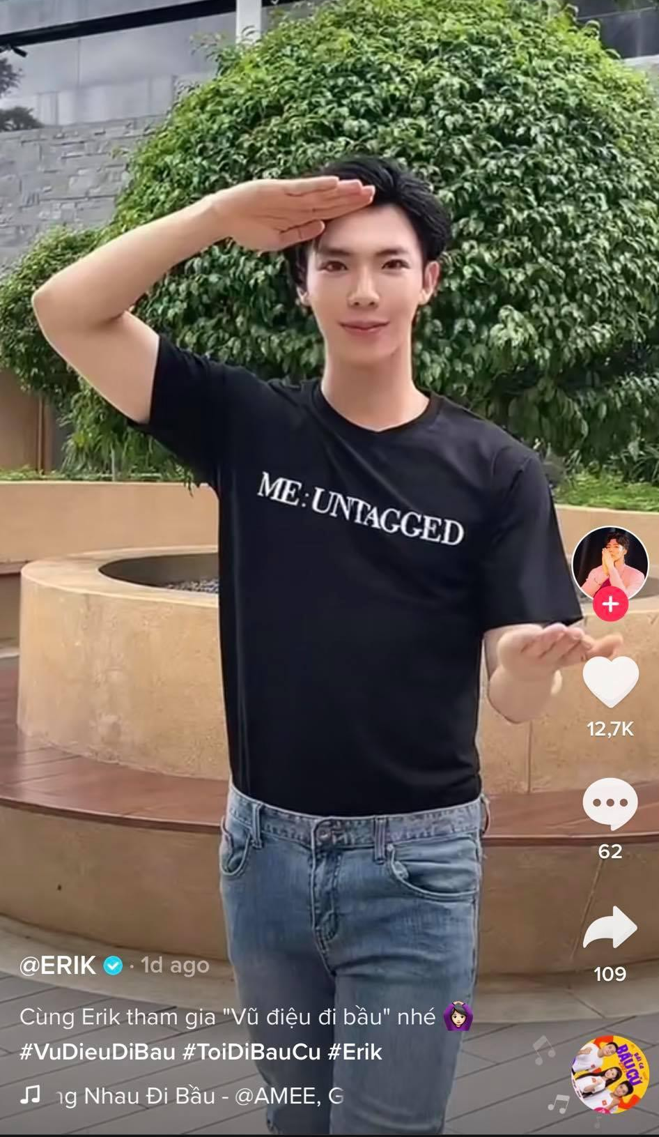 Erik hào hứng tham gia Vũ Điệu Đi Bầu