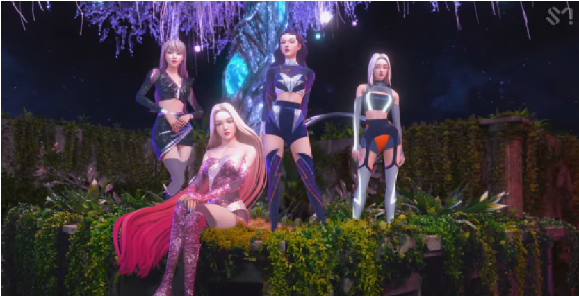 Bốn phiên bản ae của aespa cũng xuất hiện trong MV Bốn phiên bản ae của aespa cũng xuất hiện trong MV