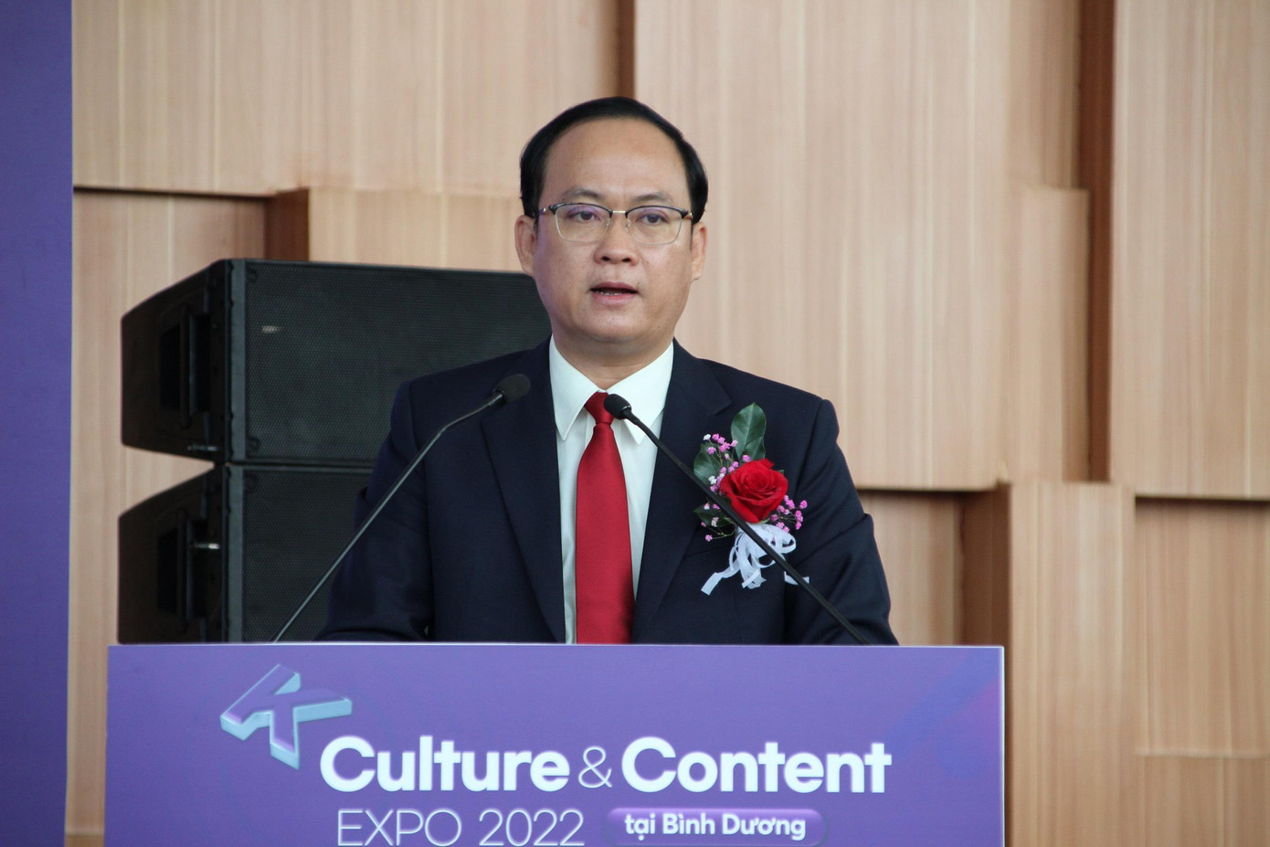 Ông Nguyễn Khoa Hải, Giám Đốc Sở Văn Hóa Thể Thao Du lịch tỉnh Bình Dương phát biểu