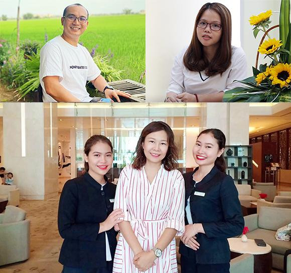 Hà Ngọc Chung, Phạm Thị Lệ Trình (ảnh trên) và Võ trúc Quỳnh (ngoài cùng bên phải - ảnh dưới) đang làm việc ở những doanh nghiệp có tiếng Hà Ngọc Chung, Phạm Thị Lệ Trình (ảnh trên) và Võ trúc Quỳnh (ngoài cùng bên phải - ảnh dưới) đang làm việc ở những doanh nghiệp có tiếng