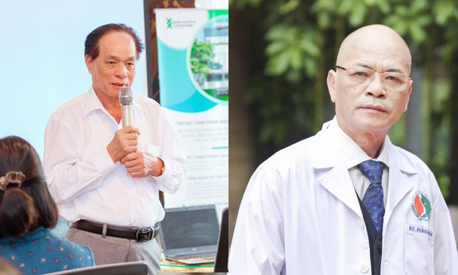 PGS. TS. Nguyễn Văn Kình - Cố vấn Cao Cấp Trung tâm Gen trị liệuthuộcBệnh viện Bạch Mai (bìa trái) và BS.Hoàng Sầm - Chủ tịch Hội đồng Viện Y học bản địa Việt Nam (bìaphải)