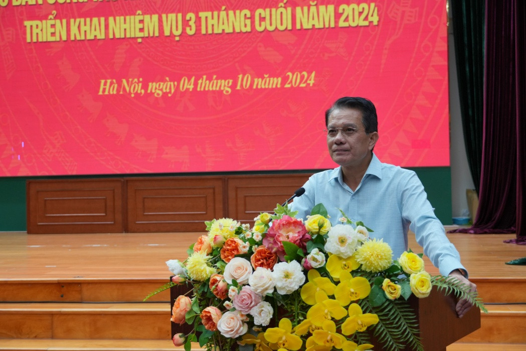 Ông Hoàng Trọng Quyết - Chủ nhiệm UBKT Thành ủy Hà Nội phát biểu chỉ đạo tại hội nghị. Ảnh: UBKT T.Ư. Ông Hoàng Trọng Quyết - Chủ nhiệm UBKT Thành ủy Hà Nội phát biểu chỉ đạo tại hội nghị. Ảnh: UBKT T.Ư.