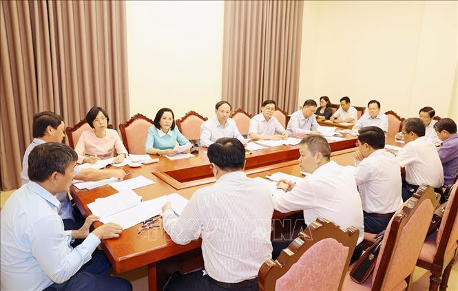 Các đại biểu thảo luận tại tổ. Ảnh: Trí Dũng/TTXVN