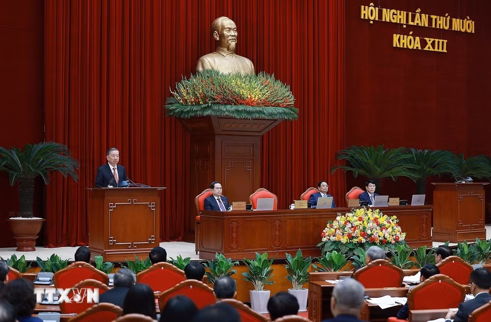 Tổng Bí thư, Chủ tịch nước Tô Lâm phát biểu khai mạc hội nghị. Ảnh: TTXVN.