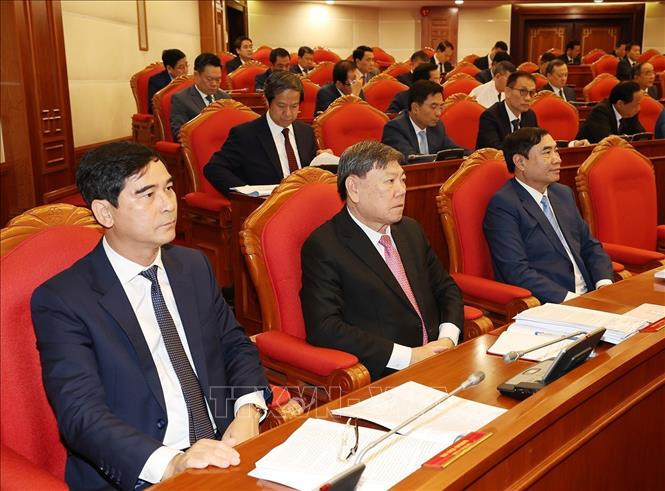 Các đại biểu dự Hội nghị Trung ương lần thứ chín, khóa XIII. Ảnh: Trí Dũng/TTXVN.