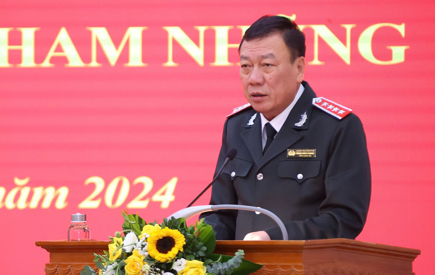 Tổng Thanh tra Chính phủ Đoàn Hồng Phong phát biểu tại hội nghị. Ảnh: PV.