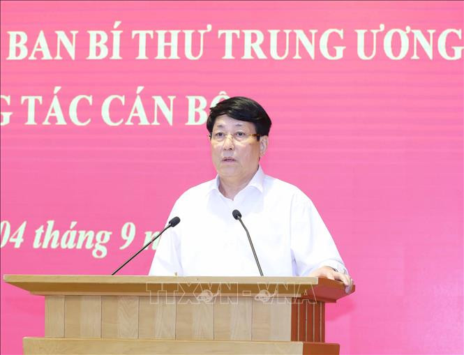 Thường trực Ban Bí thư Lương Cường phát biểu tại hội nghị. Ảnh: TTXVN. Thường trực Ban Bí thư Lương Cường phát biểu tại hội nghị. Ảnh: TTXVN.