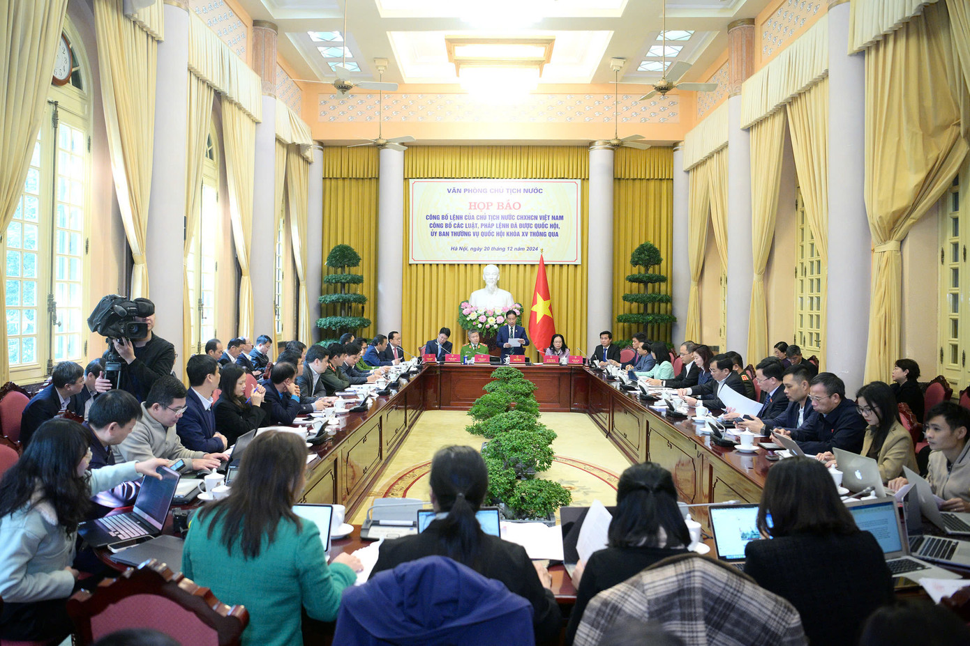 Toàn cảnh cuộc họp báo. Ảnh: P.V.