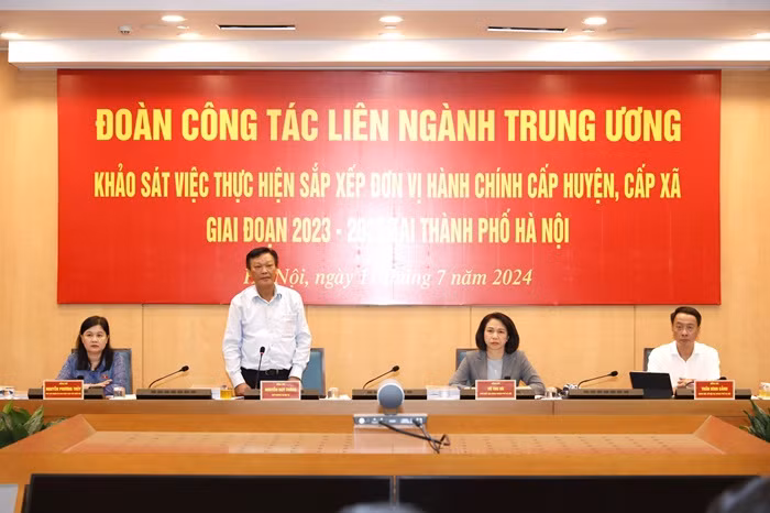 Thứ trưởng Bộ Nội vụ Nguyễn Duy Thăng phát biểu tại hội nghị. Ảnh: Phạm Linh