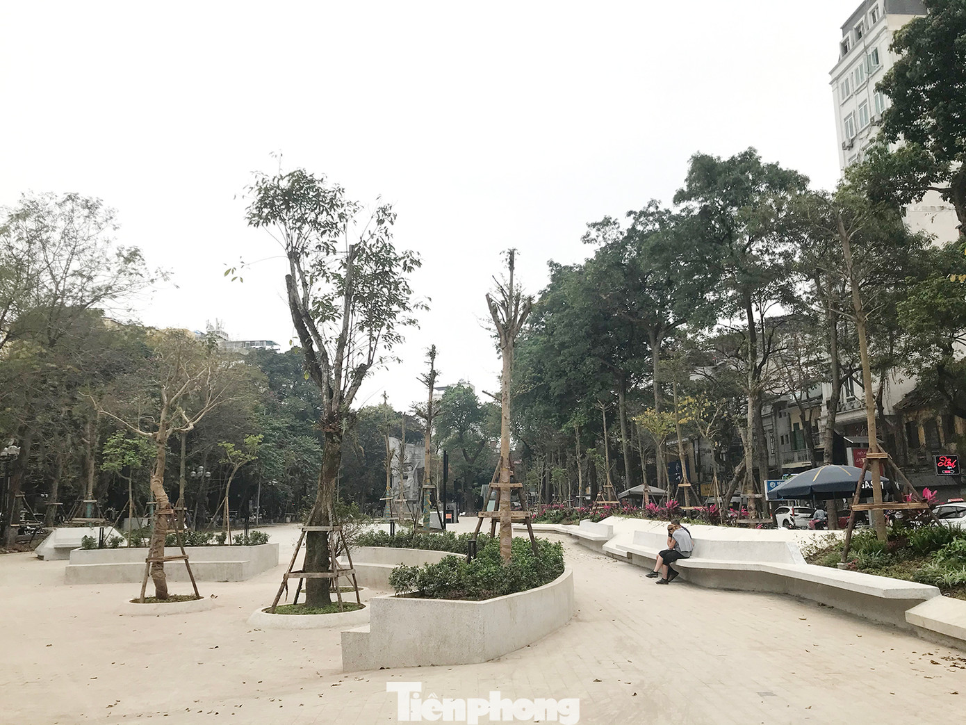 Một góc Vườn hoa Vạn Xuân sau khi cải tạo. Ảnh: Trường Phong.