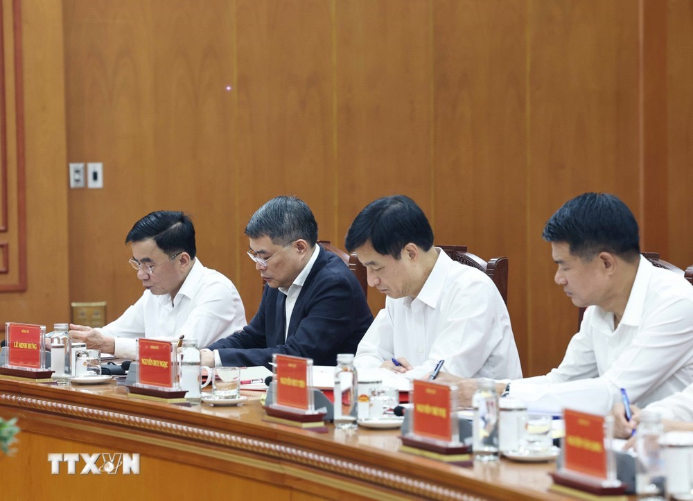 Các thành viên Ban Chỉ đạo dự cuộc họp. Ảnh: TTXVN.