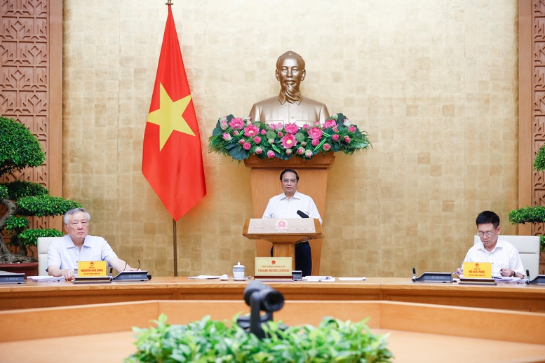 Thủ tướng Chính phủ Phạm Minh Chính phát biểu tại phiên họp. (Ảnh: VGP)