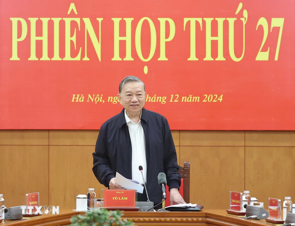 Tổng Bí thư Tô Lâm phát biểu tại phiên họp Ban Chỉ đạo. Ảnh: TTXVN. Tổng Bí thư Tô Lâm phát biểu tại phiên họp Ban Chỉ đạo. Ảnh: TTXVN.