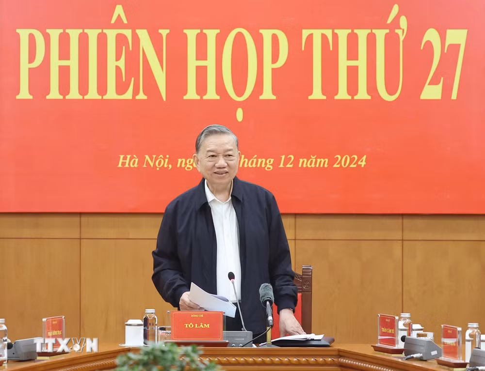 Tổng Bí thư Tô Lâm phát biểu tại phiên họp Ban Chỉ đạo. Ảnh: TTXVN. Tổng Bí thư Tô Lâm phát biểu tại phiên họp Ban Chỉ đạo. Ảnh: TTXVN.