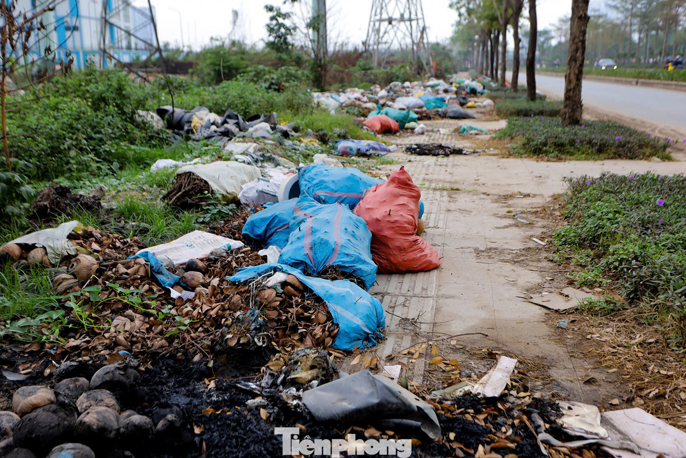 Đáng chú ý, tại khu vực này, liên tục xuất hiện tình trạng đốt rác thải, gây ô nhiễm môi trường, ảnh hưởng đời sống người dân. Ảnh: Trọng Tài.