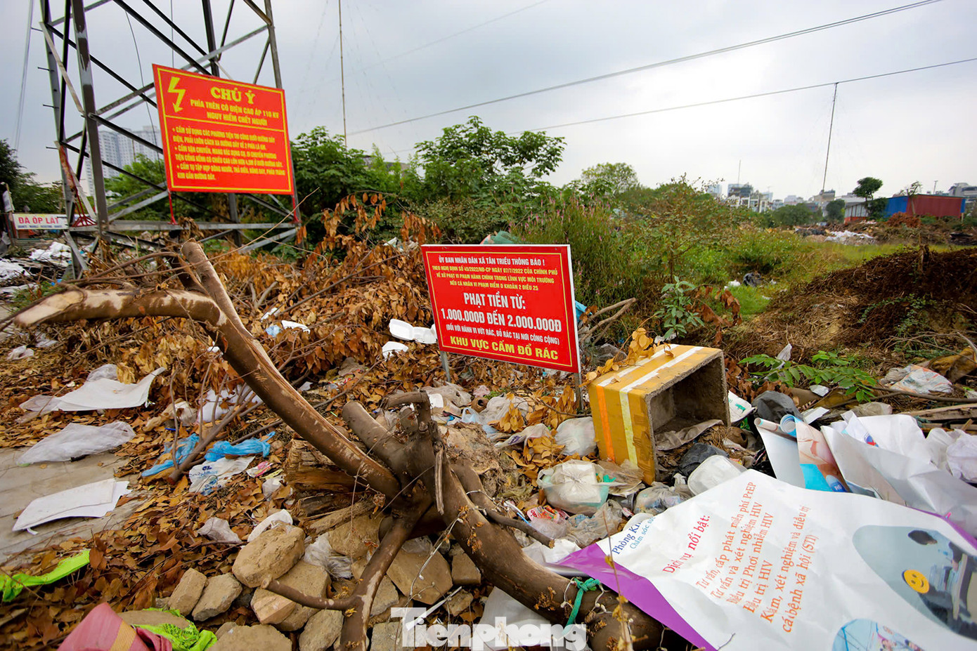 Theo ghi nhận của phóng viên, khu vực này đã thành nơi tập kết rác thải nhiều năm nay. Dù chính quyền địa phương đã gắn biển cảnh báo mức xử phạt, tuy nhiên, đều bị phớt lờ. Ảnh: Trọng Tài.