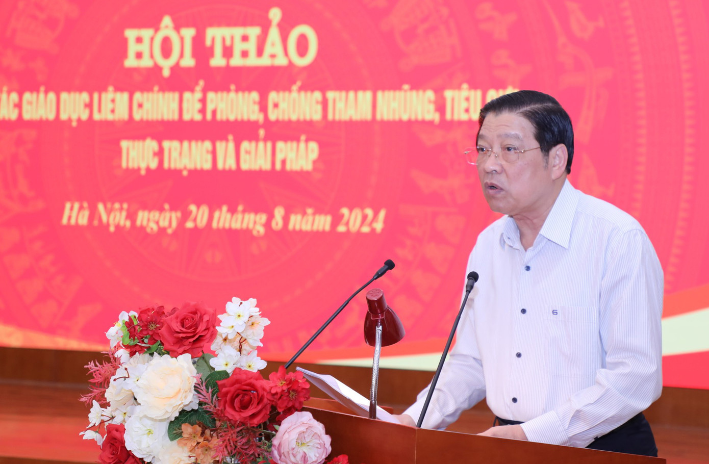 Trưởng Ban Nội chính T.Ư Phan Đình Trạc phát biểu tại hội thảo. Ảnh: PV. Trưởng Ban Nội chính T.Ư Phan Đình Trạc phát biểu tại hội thảo. Ảnh: PV.