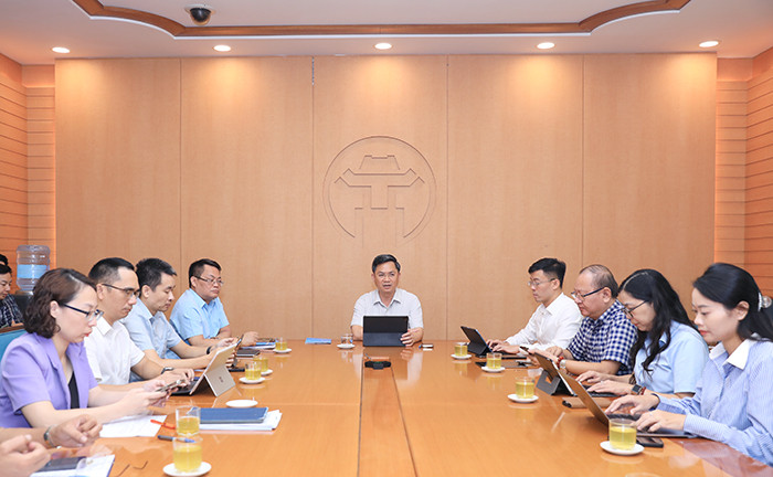 Phó Chủ tịch UBND thành phố Hà Nội Hà Minh Hải phát biểu tại cuộc họp. Ảnh: PV. Phó Chủ tịch UBND thành phố Hà Nội Hà Minh Hải phát biểu tại cuộc họp. Ảnh: PV.