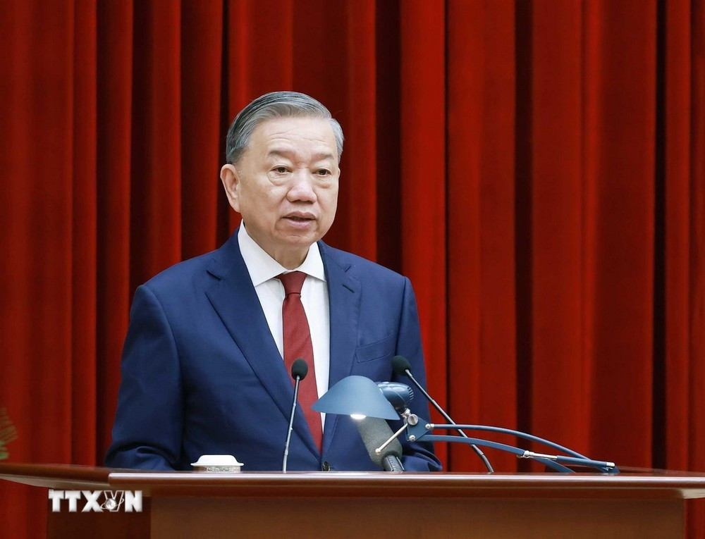 Tổng Bí thư Tô Lâm phát biểu khai mạc hội nghị. Ảnh: TTXVN. Tổng Bí thư Tô Lâm phát biểu khai mạc hội nghị. Ảnh: TTXVN.