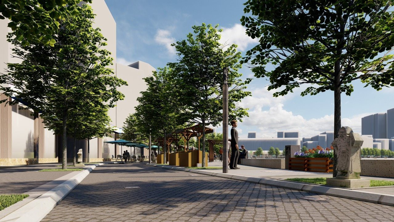 Phối cảnh một phần khu phố kinh doanh dịch vụ - đi bộ khu vực hồ Ngọc Khánh và phụ cận tại phố Phạm Huy Thông. Phối cảnh một phần khu phố kinh doanh dịch vụ - đi bộ khu vực hồ Ngọc Khánh và phụ cận tại phố Phạm Huy Thông.