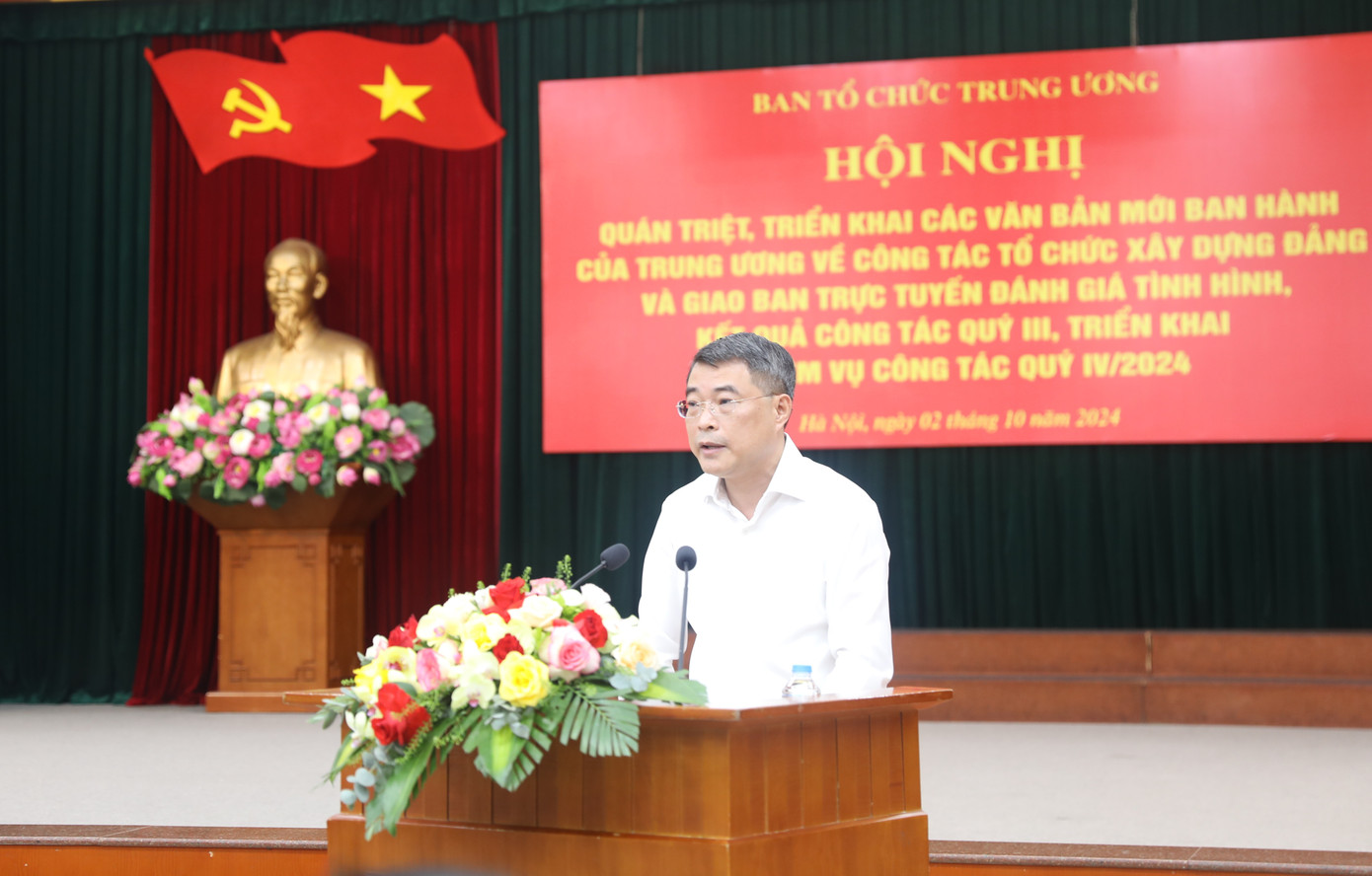 Trưởng Ban Tổ chức T.Ư Lê Minh Hưng phát biểu ý kiến chỉ đạo tại hội nghị. Ảnh:xaydungdang Trưởng Ban Tổ chức T.Ư Lê Minh Hưng phát biểu ý kiến chỉ đạo tại hội nghị. Ảnh:xaydungdang