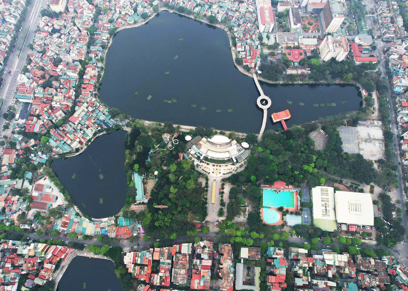 Công viên Tuổi trẻ Thủ đô đang được cải tạo lại theo hướng công viên mở. Ảnh: Trần Hoàng.