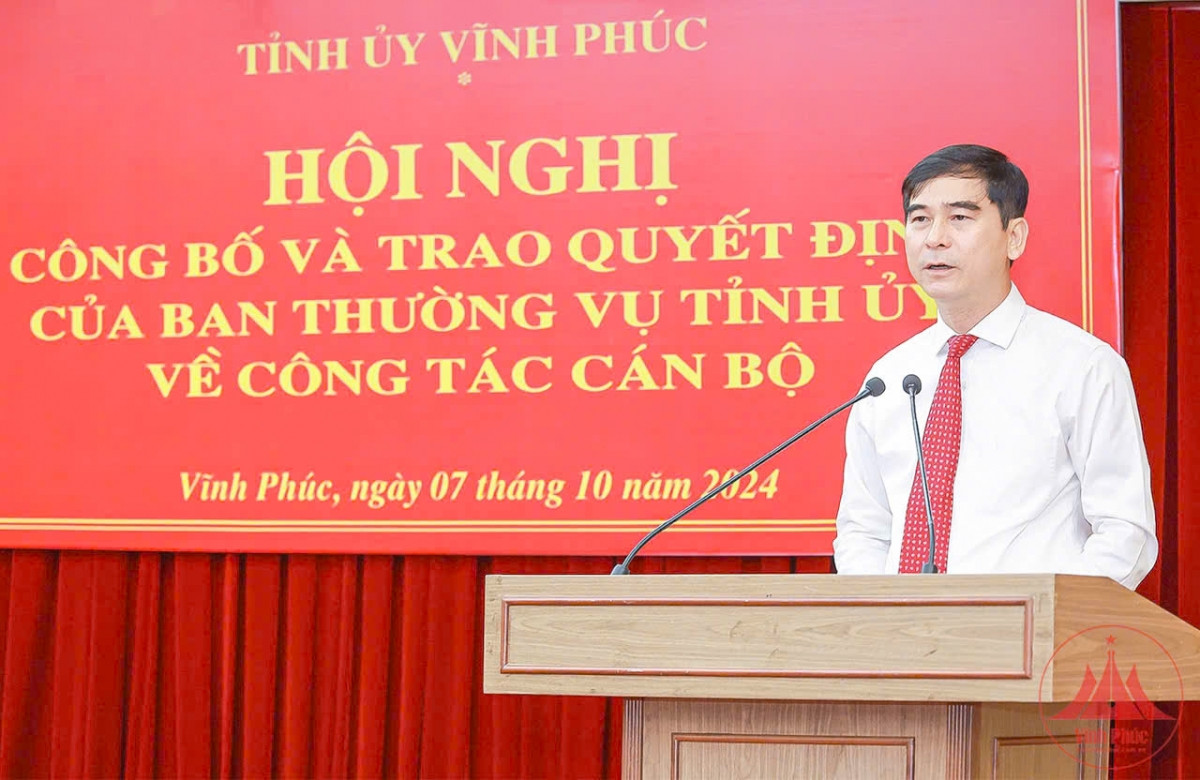 Bí thư Tỉnh ủy Vĩnh Phúc Dương Văn An. Ảnh: Cổng thông tin điện tử tỉnh Vĩnh Phúc.
