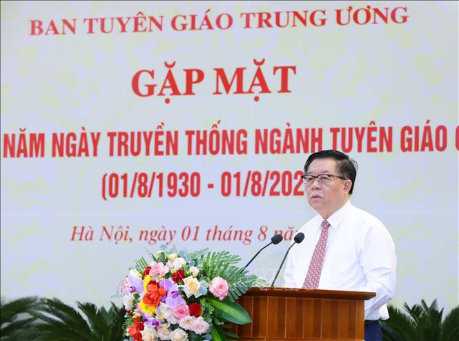Trưởng Ban Tuyên giáo T.Ư Nguyễn Trọng Nghĩa phát biểu tại buổi gặp mặt. Ảnh: TTXVN. Trưởng Ban Tuyên giáo T.Ư Nguyễn Trọng Nghĩa phát biểu tại buổi gặp mặt. Ảnh: TTXVN.