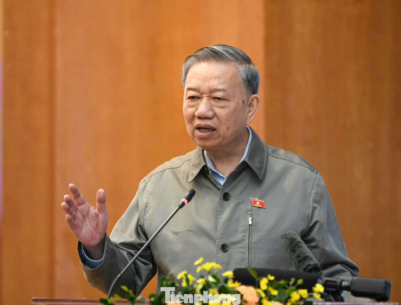 Tổng Bí thư Tô Lâm tiếp xúc cử tri Thủ đô Hà Nội. Ảnh: Như Ý.