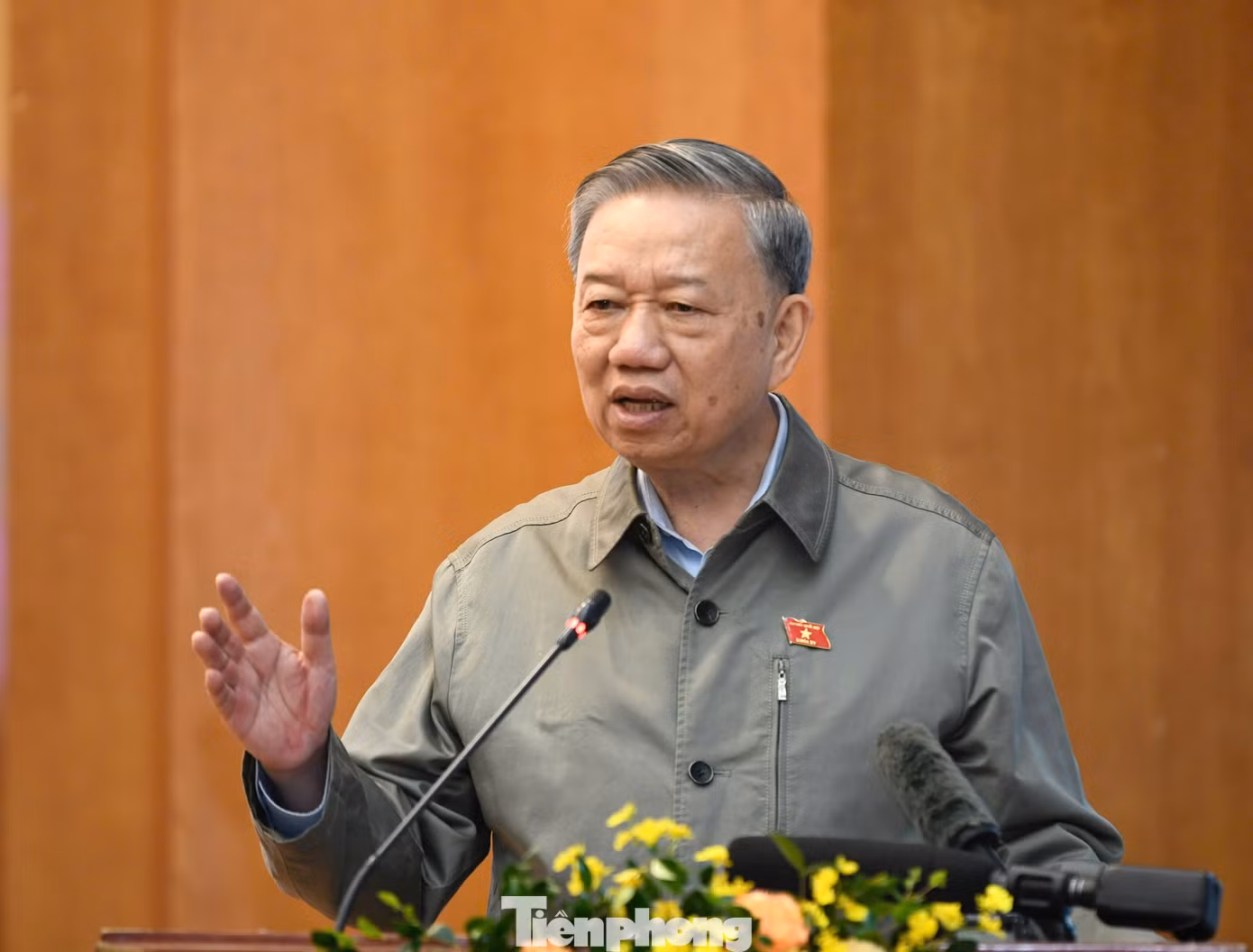 Tổng Bí thư Tô Lâm tiếp xúc cử tri Thủ đô Hà Nội. Ảnh: Như Ý.