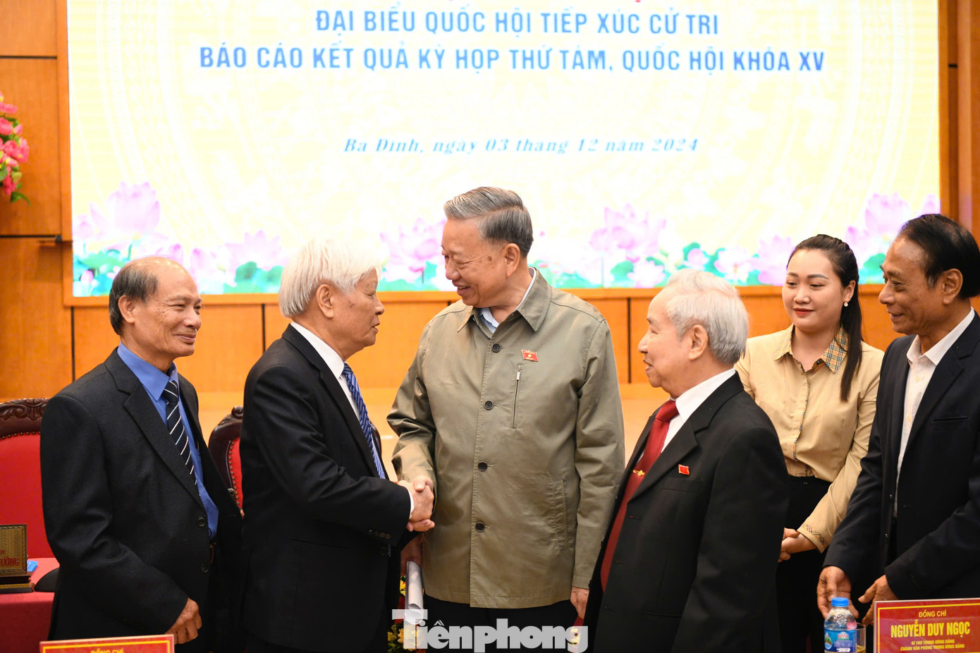 Tổng Bí thư Tô Lâm tiếp xúc cử tri Thủ đô Hà Nội. Ảnh: Như Ý.