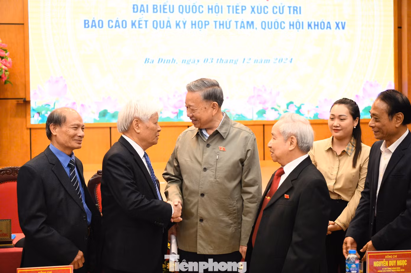 Tổng Bí thư Tô Lâm tiếp xúc cử tri Thủ đô Hà Nội. Ảnh: Như Ý.