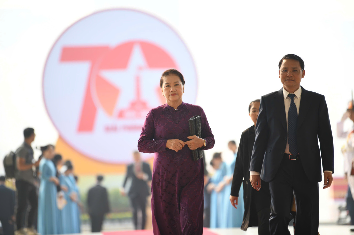 Nguyên Chủ tịch Quốc hội Nguyễn Thị Kim Ngân tới dự chương trình. Ảnh: Như Ý. Nguyên Chủ tịch Quốc hội Nguyễn Thị Kim Ngân tới dự chương trình. Ảnh: Như Ý.