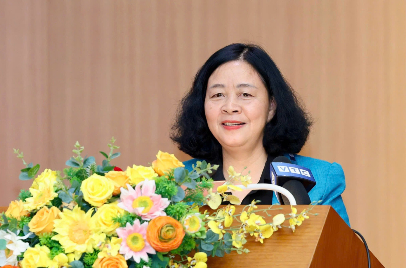 Bí thư Thành ủy Hà Nội Bùi Thị Minh Hoài. Ảnh: PV.