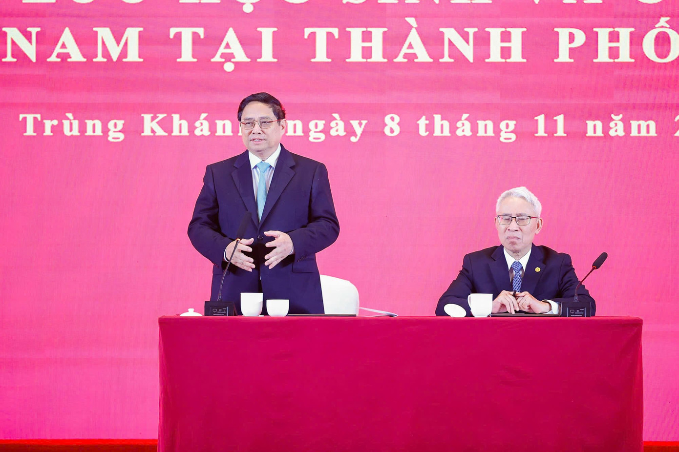 Thủ tướng Chính phủ Phạm Minh Chính phát biểu tại buổi gặp mặt. (Ảnh: Nhật Bắc) Thủ tướng Chính phủ Phạm Minh Chính phát biểu tại buổi gặp mặt. (Ảnh: Nhật Bắc)