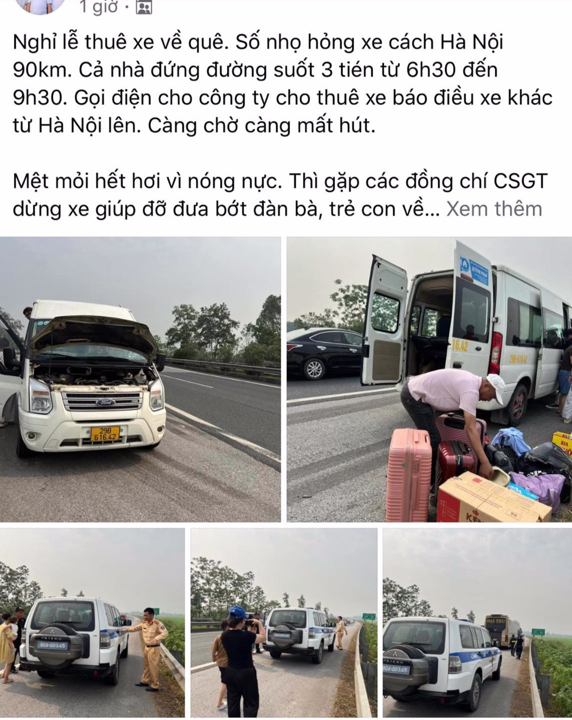 Nội dung bài đăng trên mạng xã hội. Ảnh: PV. Nội dung bài đăng trên mạng xã hội. Ảnh: PV.