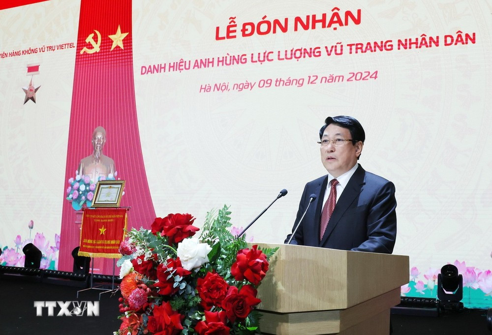 Chủ tịch nước Lương Cường phát biểu tại buổi lễ. Ảnh: TTXVN. Chủ tịch nước Lương Cường phát biểu tại buổi lễ. Ảnh: TTXVN.